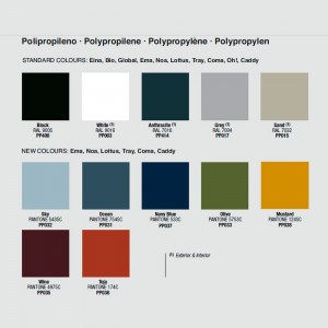 Taburete moderno Noa polipropileno de Enea. Diseño moderno de madera. 