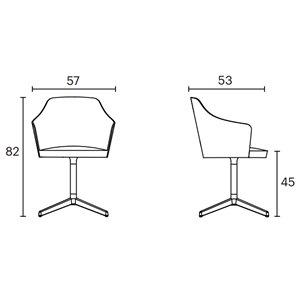 Sillón moderno Kaiak 4RL Enea. Diseño original ideal para salón o oficina.