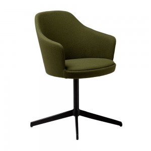 Sillón moderno Kaiak 4RL Enea. Diseño en madera tapizada para interior.