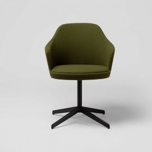 Sillón moderno Kaiak 4RL Enea. Diseño en madera tapizada para interior.