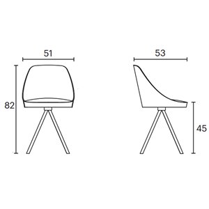 Silla moderna Silla Kaiak Spin wood Enea. Diseño para ambientes interiores.