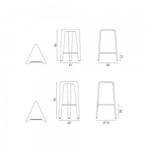 Taburete Ply de Arper. Taburetes contract de madera para interiores.