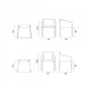 Sillón Saari metal Arper. Muebles modernos para hogar o contract.