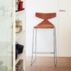 Taburete Saya Acero Arper. Mobiliario de diseño ideal para el hogar.