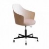 Sillón moderno Kaiak 5R Enea. Diseño tapziado con ruedas ideal para oficinas.