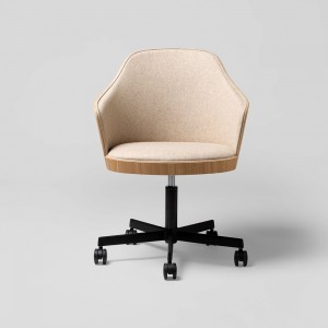 Sillón moderno Kaiak 5R Enea. Diseño tapziado con ruedas ideal para oficinas.