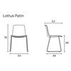 Silla Lottus patín polipropileno Enea. Sillas de diseño para interior.