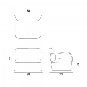 Sillón Arcos Arper. Muebles modernos de diseño. Sillón para hogar o contract.