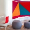 Puff Pix de Arper. Muebles modernos de diseño. Puff para salón tapizado.