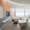Puff Pix de Arper. Muebles modernos de diseño. Puff para salón tapizado.