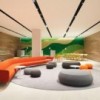 Puff Pix de Arper. Muebles modernos de diseño. Puff para salón tapizado.