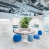 Puff Pix de Arper. Muebles modernos de diseño. Puff para salón tapizado.