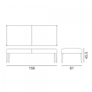 Banco Saari metal Arper. Diseño moderno de muebles ideal para salón.