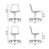 Silla Lottus Oficina de Enea. Sillas de diseño en acero con 5 ruedas.
