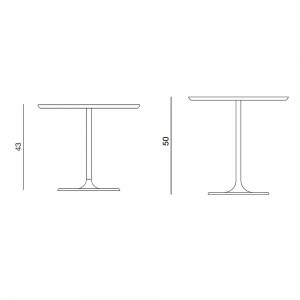 Mesa Auxiliar Dizzie Laminado Arper. Muebles para hogar y contract de diseño.