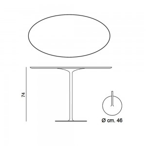 Mesa Dizzie Ovalada de Arper. Muebles para hogar y contract de diseño.