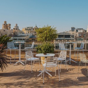 Silla de acero Street de Enea. Muebles de diseño para exteriores.