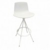 Taburete Lottus de Enea. Mueble giratorio en base de acero lacado.