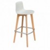 Taburete moderno Lottus Wood de Enea. Taburetes de diseño ideal para café.