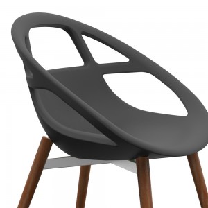 Silla Lola Steel Wood de Casprini. Sillas modernas de diseño italiano.