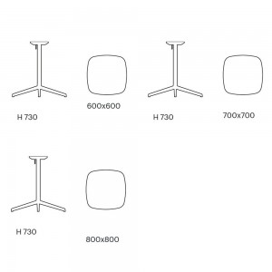 Mesa elegante Pile redondeada de Enea. Mesas salón de diseño.