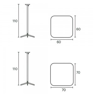 Mesa elegante Pile alta redondeada de Enea. Mesas para bar de diseño.