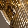 Lámpara de diseño suspendida Aria. Versiones en transparente o Gold.
