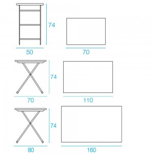 Mesa Rectangular plegable de Arc en Ciel. Mesas para exteriores.