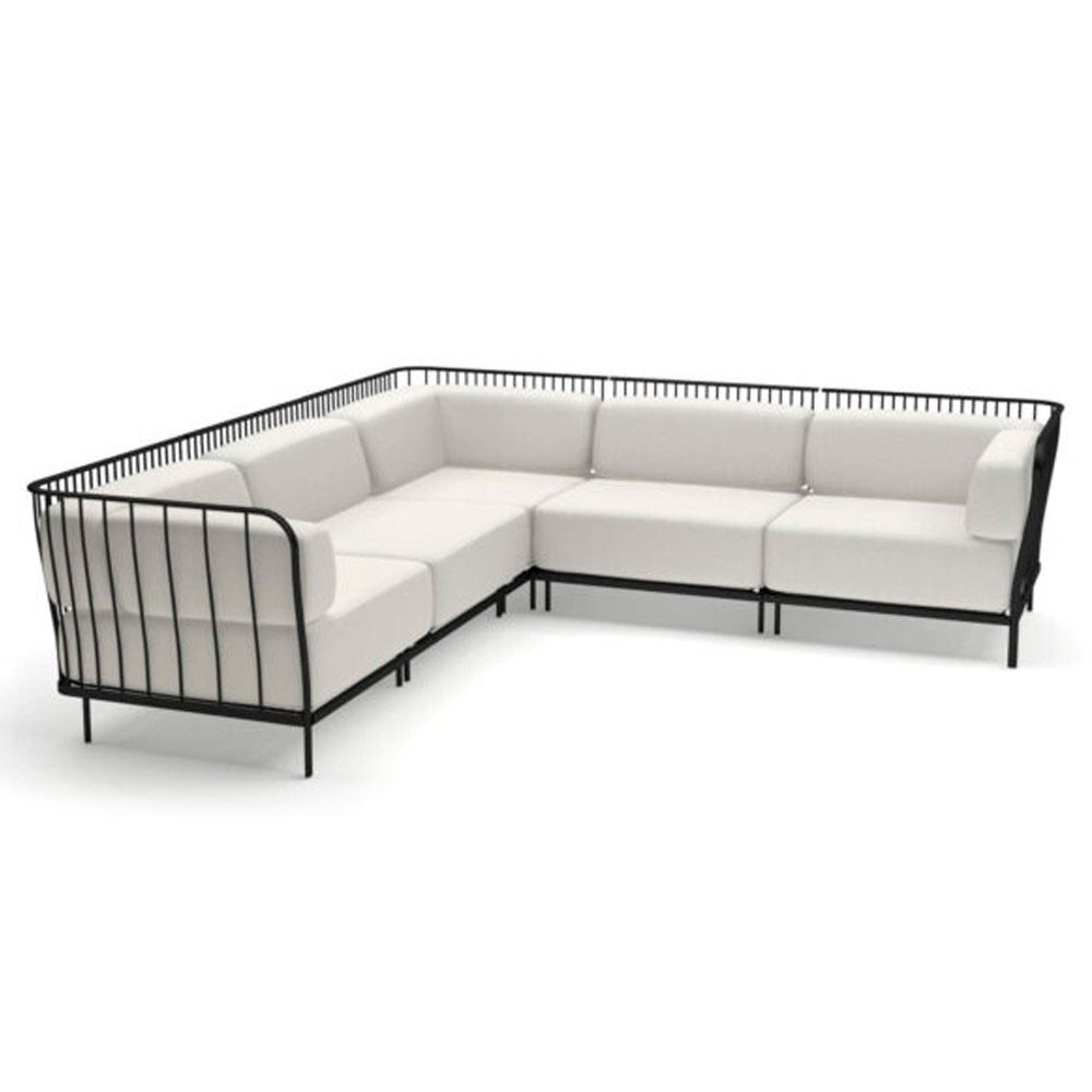 Sofá Cannolè modular para exteriores de Emu. Sofás de diseño.
