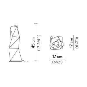 Lámpara para sobremesa Diamond. Diseño moderno e italiano de interior.