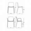 Silla Troy Madera Acero de Magis. Sillas de diseño con asiento de madera.