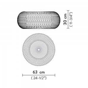 Lámpara de techo diseño Kalatos Slamp. Diseño estilo tejido para interior.