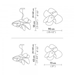 Lámpara suspendida La Belle Étoile Slamp. Diseño dinámico y de vanguardia.