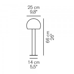 Lámpara suelo Otto exterior Oluce