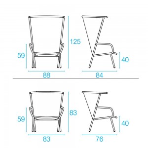 Sillón Nef para espacios exteriores de Emu.