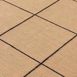 Alfombra roots de GAN 100% hecha a mano con yute y con un diseño moderno de alta calidad.