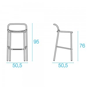 Taburete Yard de diseño moderno para espacios exteriores de Emu.