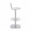 Taburete Lottus pie de Enea. Mueble giratorio en base central de acero.