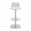 Taburete Lottus pie de Enea. Mueble giratorio en base central de acero.
