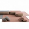 Cojín cuadrado Raw Pink de GAN. Alfombras modernas.