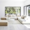 Cojín rectangular Raw White de GAN. Alfombras modernas.