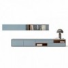 Mueble salón Aura C4 de Treku. Mueble bajo con estantería colgada.