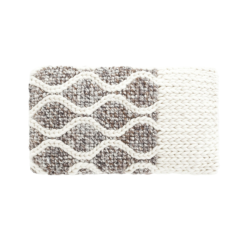 Cojín Mangas Rhombus Crudo de GAN. Cojines modernos. Cojines de lana.