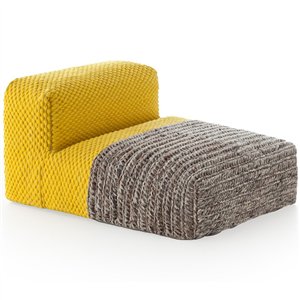 Módulo Mangas Plait Amarillo de GAN. Alfombras y puffs de diseño moderno.