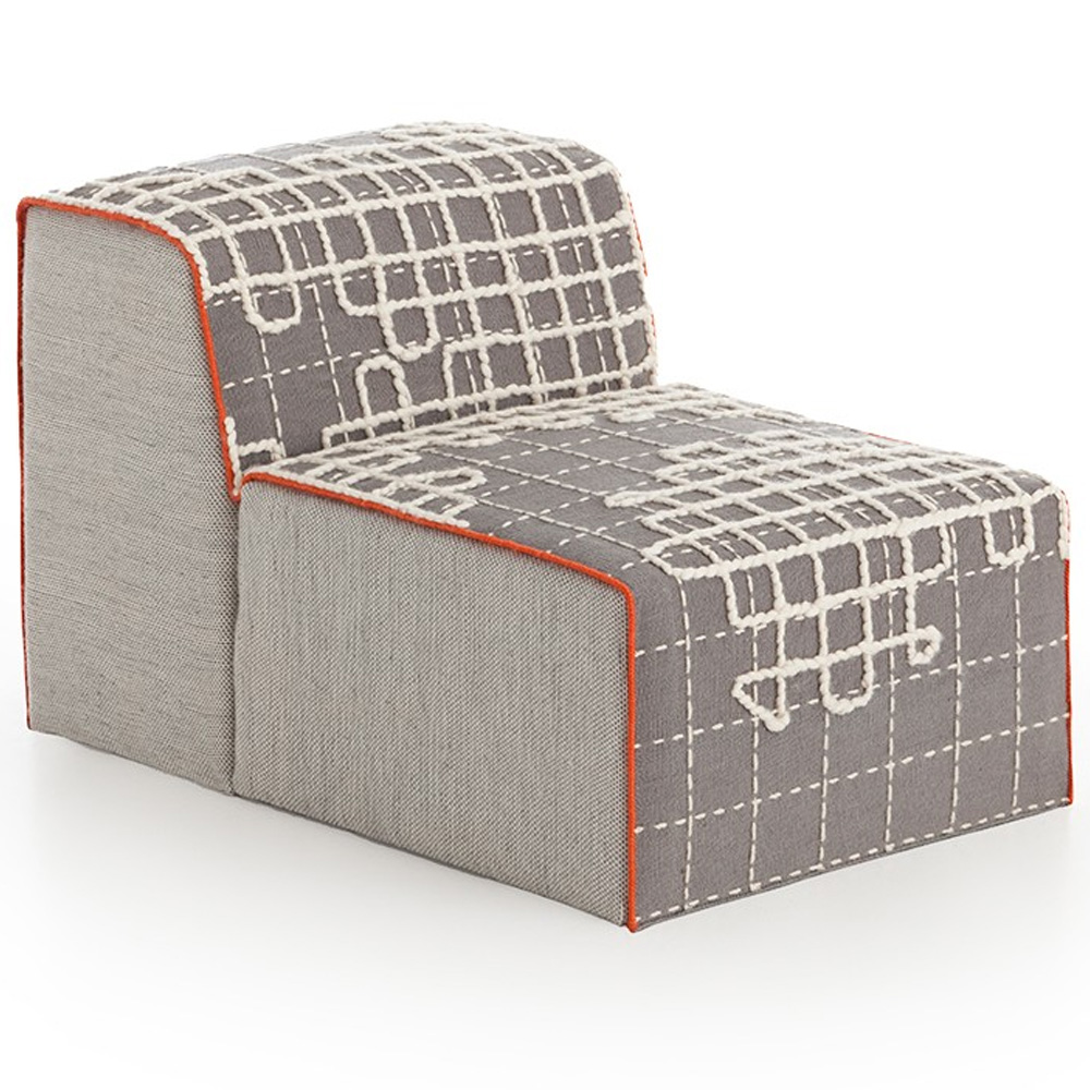 Sillón Bandas A Grey de GAN. Colección modular de diseño moderno para salón.