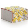 Puf Small Bandas C Yellow de GAN. Puf pequeño de sistema modular para el hogar.