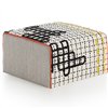 Puf Small Bandas D White de GAN. Puf pequeño de sistema modular para el hogar.