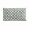 Cojín Silai rectangular Celadon-light grey de GAN. Cojines de diseño.