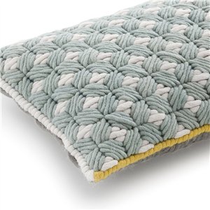 Cojín Silai rectangular Celadon-light grey de GAN. Cojines de diseño.