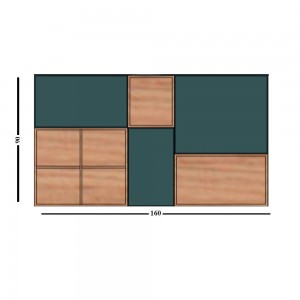 Aparador suspensión Lauki H90 de Treku. Mueble moderno de estilo nórdico.